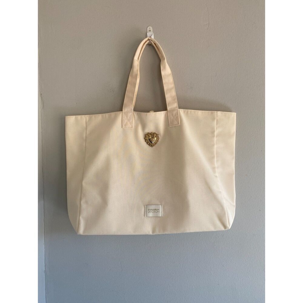 New Dolce & Gabbana Devotion Fabric Tote Bag